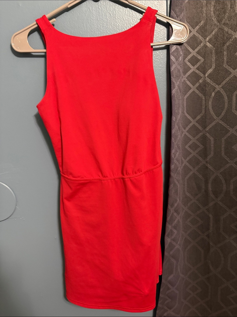 Red Scoop Back Athletic Dress
